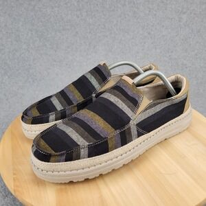 Hey Dude Men's Thad Stripes Blue Shoes 2022 Size 10 Slip On